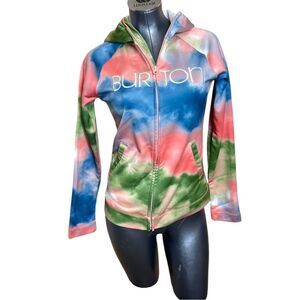 Burton Womens Wash Dye Zip Up Classic Hoodie Hooded Sweater Size Small
